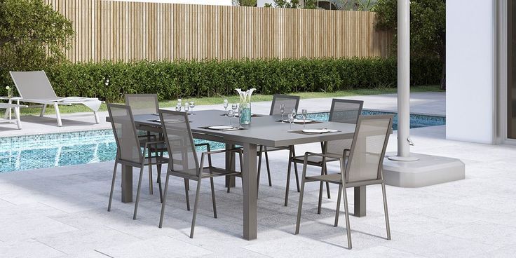 Vitale Outdoor Extendable Dining Table Gray In 2021 | Outdoor Furniture Within Gray Wicker Extendable Patio Dining Sets (View 6 of 15)