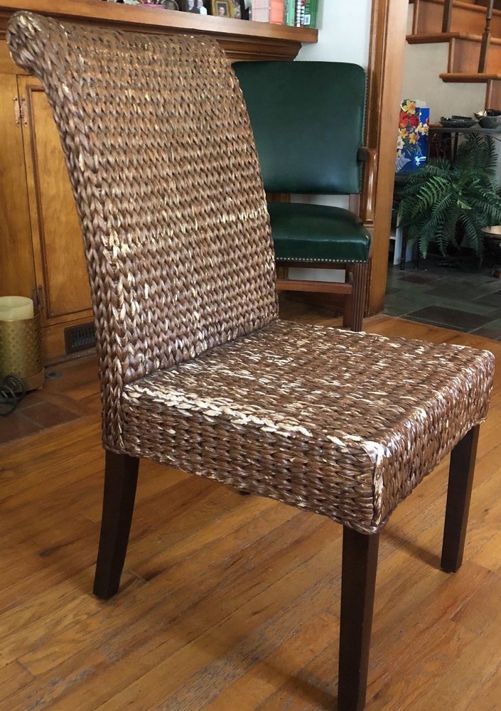 Wicker Chair + Spray Paint = Instant Happiness | Wicker Chair, Wicker For Distressed Wicker Patio Dining Set (View 9 of 15)