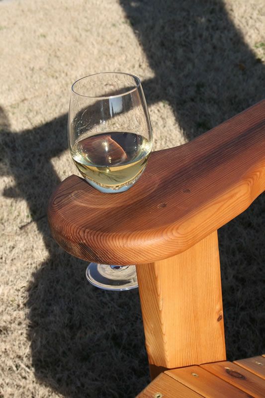 Wine Glass Holder For Chair / Foldable White Adirondack Chair With Wine With Regard To Outdoor Chair With Wine Holder (View 7 of 15)