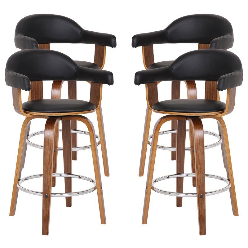Wrought Studio Saville Counter Height 43610" Swivel Bar Stool – Set Of Throughout Bar Tables With 4 Counter Stools (View 14 of 15)