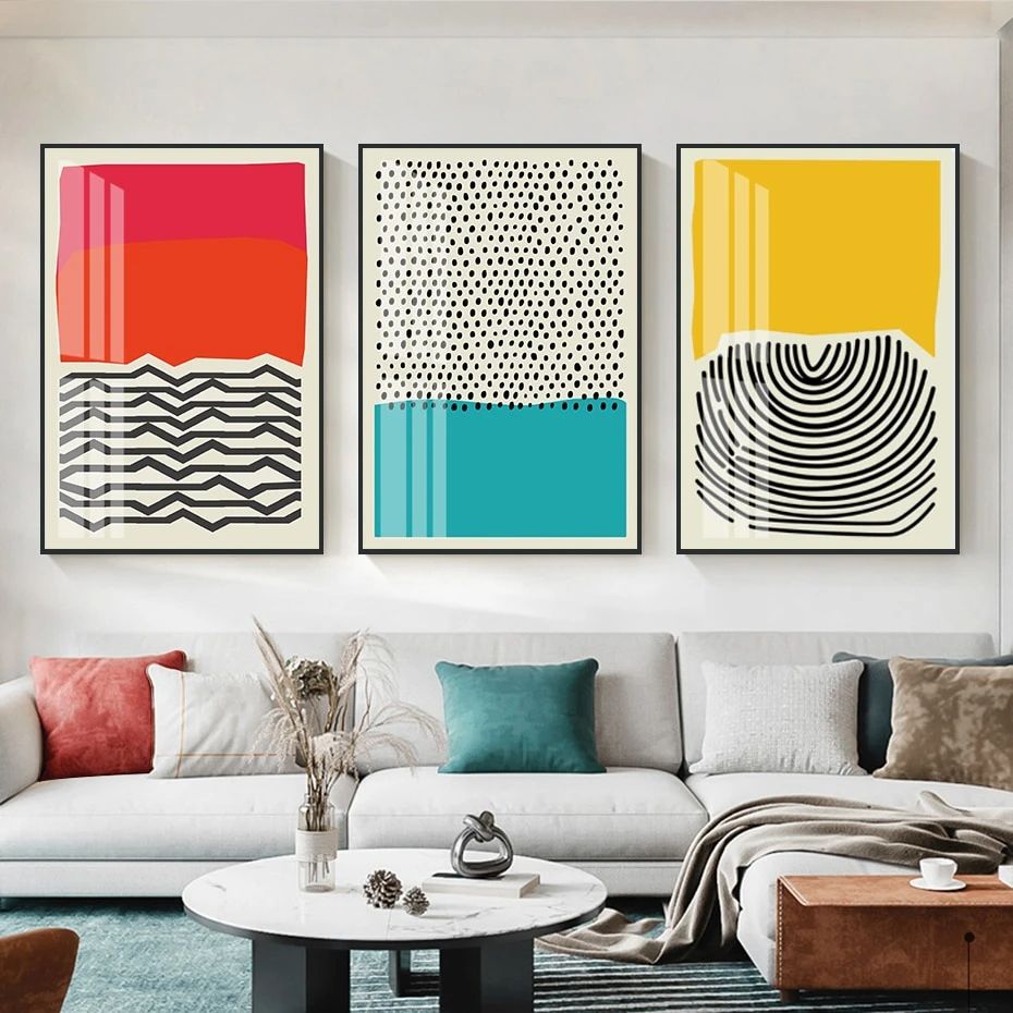 Abstract Color Line | Rooms Home Decor, Living Room Pictures, Geometric Wall  Art In Line Abstract Wall Art (View 7 of 15)