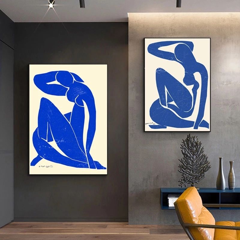 Abstract Home Decoration Canvas Art Painting French Henri Matisse Blue Nude  Posters Hd Print Wall Picture For Living Room – Painting & Calligraphy –  Aliexpress Inside Blue Nude Wall Art (View 8 of 15)