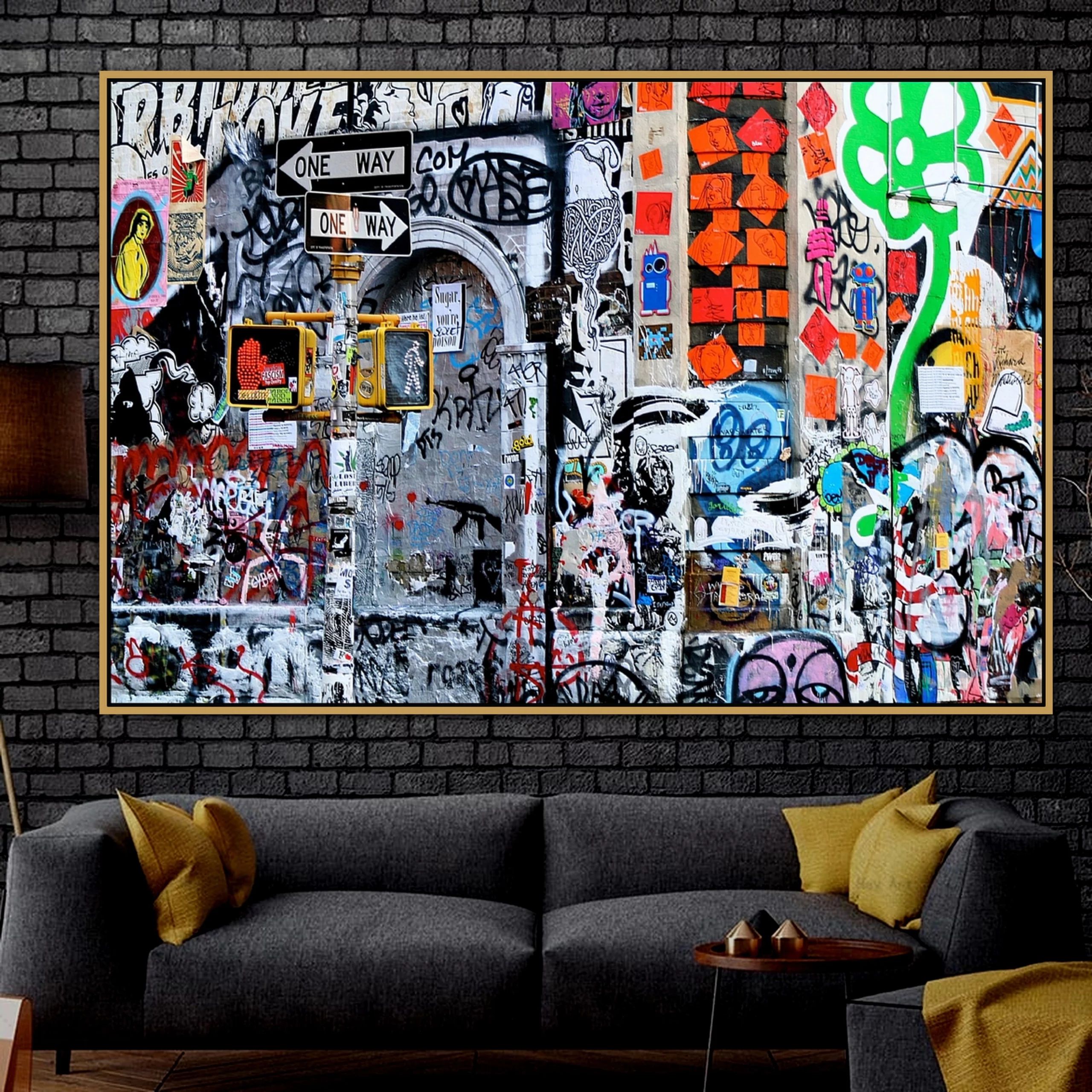 Abstract Urban Street Art Graffiti Wall Art Poster Wall Photo Pictures Wall  Art Living Room Wall Decor Painting Canvas Print – Painting & Calligraphy –  Aliexpress Pertaining To Urban Wall Art (View 9 of 15)