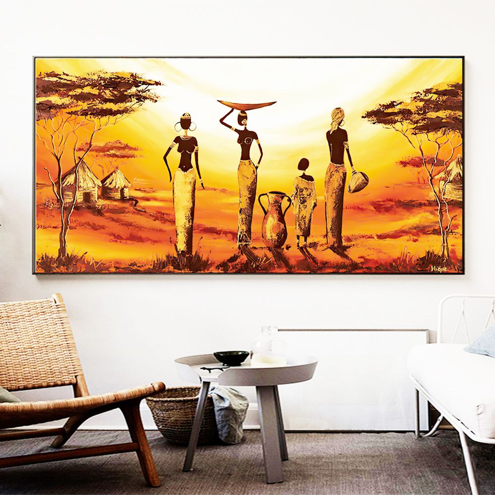 African Women Wall Art For Living Room Grassland Bed Room Wall Art African  Tribe Wall Paintings For Home Decoration – Buy Bedroom Wall Art Wall Art  For Living Room Wall Paintings African Regarding Female Wall Art (View 11 of 15)