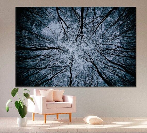 Alberi / Forest Wall Art Tree Home Decor Trees Canvas Print – Etsy Italia Regarding Forest Wall Art (View 5 of 15)