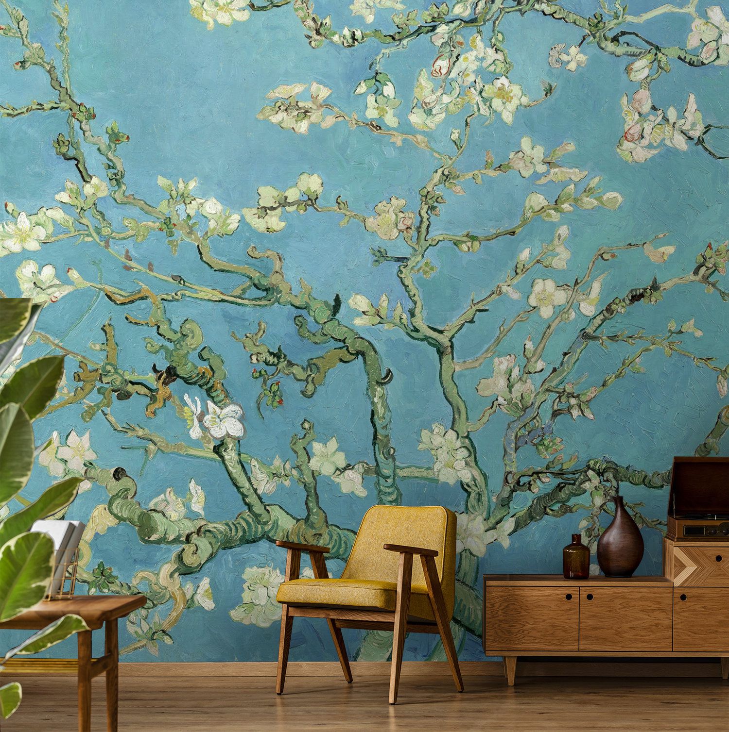 Almond Blossomvan Gogh Wallpaper Peel And Stick Vintage – Etsy Throughout Almond Blossoms Wall Art (View 7 of 15)