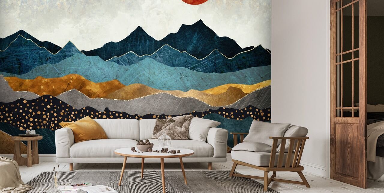 Amber Dusk Wall Muralspacefrog Designs | Wallsauce Ca Intended For Amber Dusk Wood Wall Art (View 6 of 15)