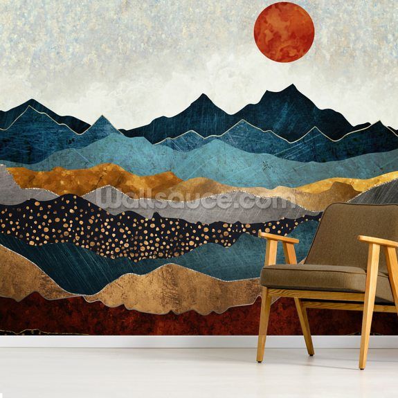Amber Dusk Wall Muralspacefrog Designs | Wallsauce Us For Amber Dusk Wood Wall Art (View 8 of 15)