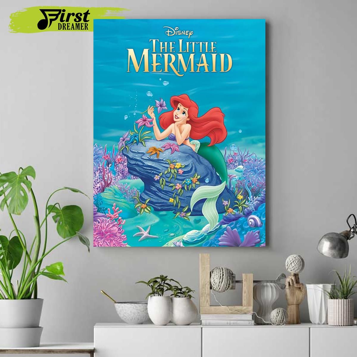 Ariel Little Mermaid Poster Under The Sea Wall Art Decor – The First  Dreamer Store Pertaining To The Seawall Art (View 15 of 15)