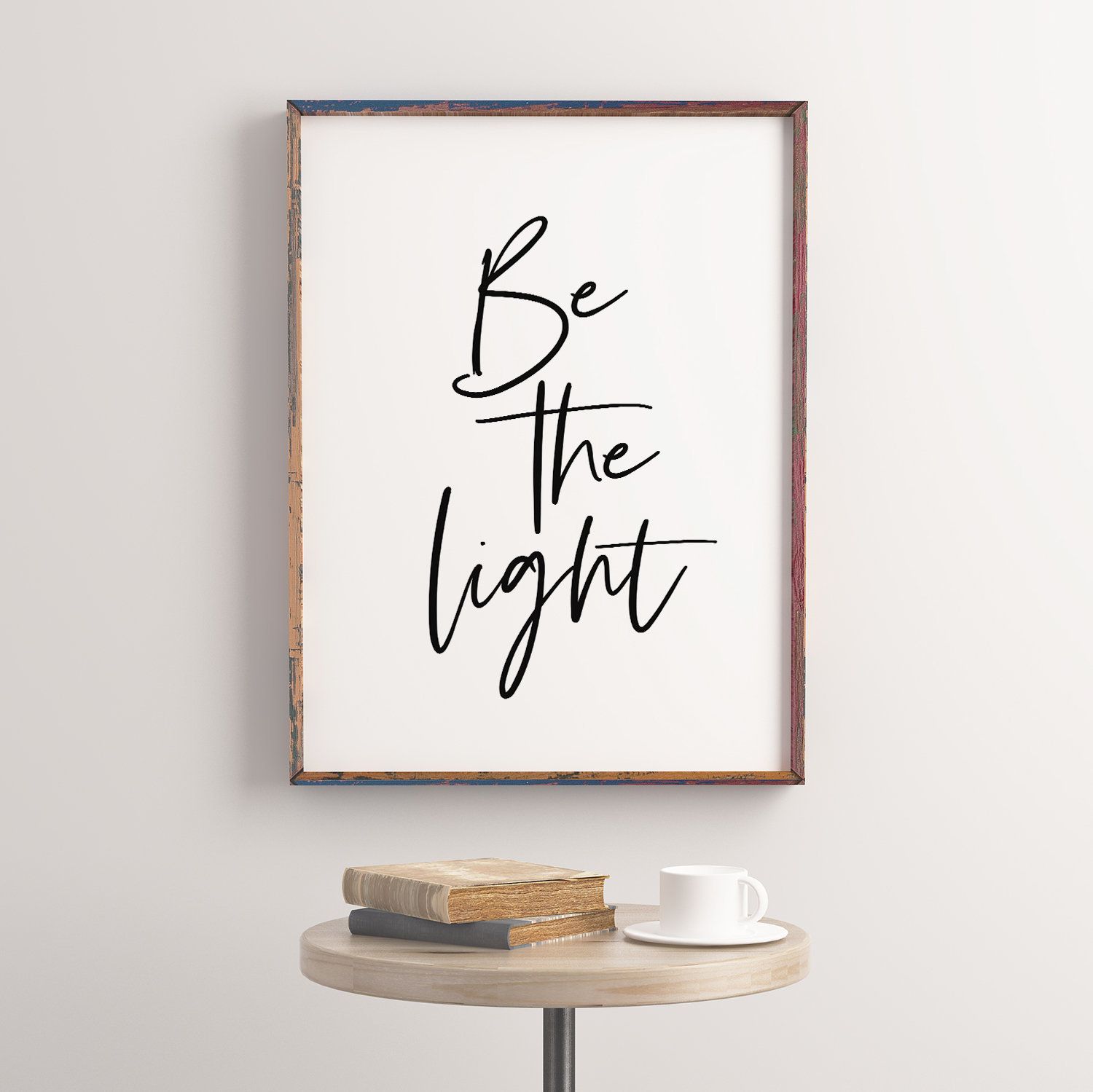 Be The Light Motivational Quotes Quote Wall Art – Etsy With Motivational Quote Wall Art (View 5 of 15)