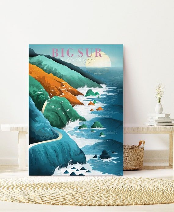 Big Sur Canvas California Wall Art National Park Art – Etsy In Big Sur Wall Art (View 6 of 15)
