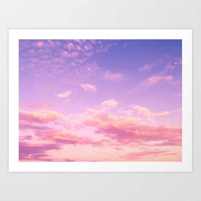 Buy Lavender & Pink Sky Art Printnewburydesigns. Worldwide Shipping  Available At Society (View 2 of 15)