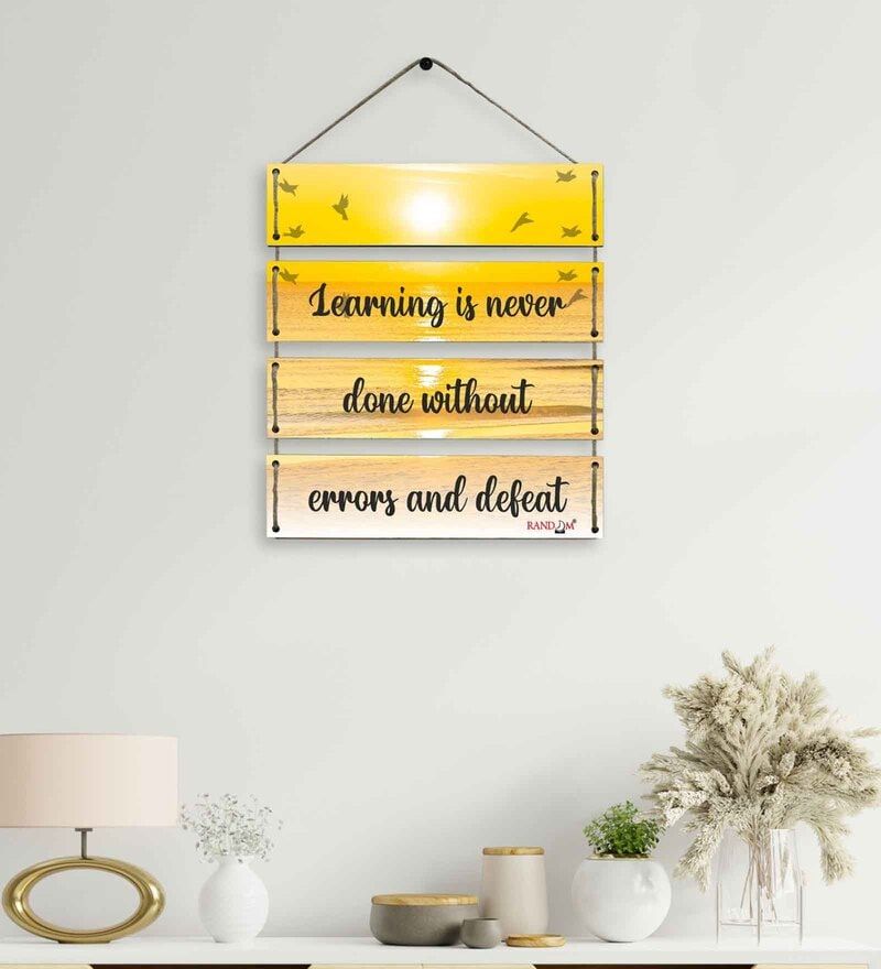 Buy Motivational Quotes Multicolour Mdf Wall Hangingrandom Online –  Wooden Wall Art – Wall Art – Home Decor – Pepperfry Product Inside Motivational Quote Wall Art (View 4 of 15)