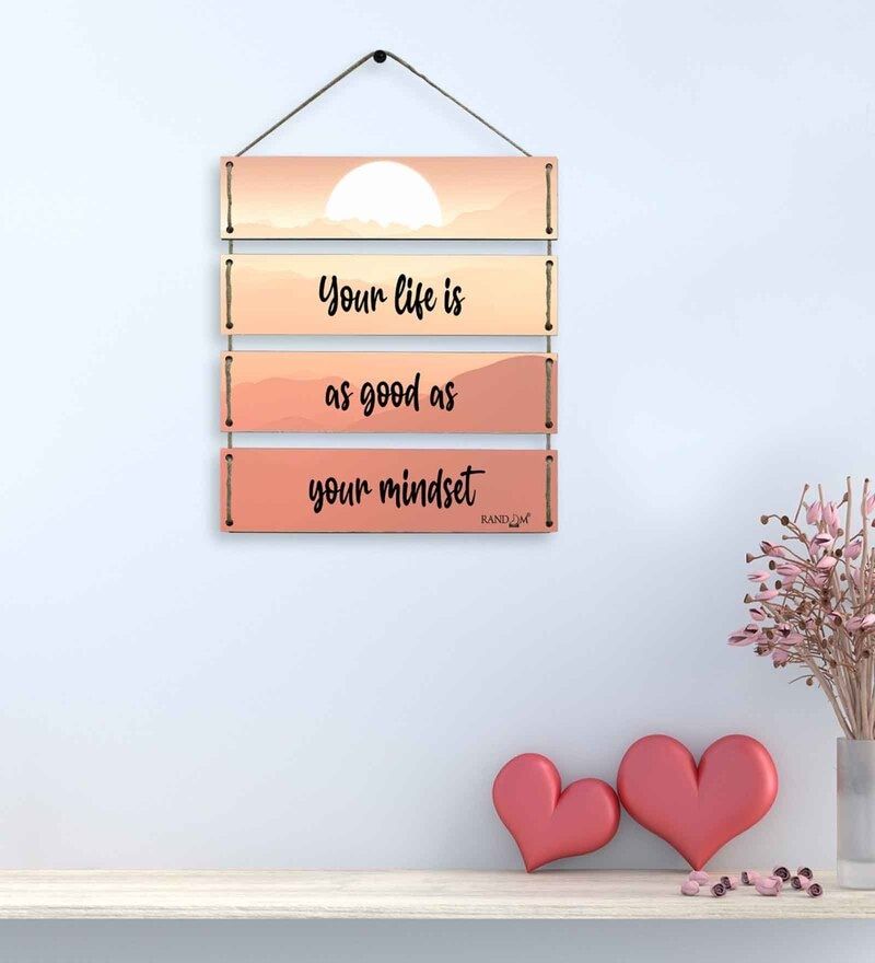 Buy Motivational Quotes Multicolour Mdf Wall Hangingrandom Online –  Wooden Wall Art – Wall Art – Home Decor – Pepperfry Product Intended For Motivational Quote Wall Art (View 1 of 15)