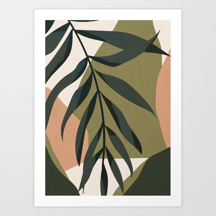 Buy Tropical Leaf  Abstract Art Art Printthindesign. Worldwide Shipping  Available At Society (View 1 of 15)