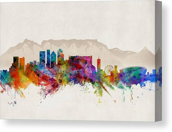 Cape Town South Africa Skyline Canvas Print / Canvas Artmichael  Tompsett – Fine Art America Within Town Wall Art (View 12 of 15)