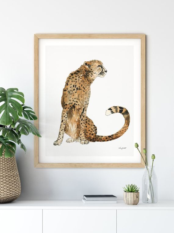Cheetah Wall Art Leopard Art Print Animal Wall Arr Safari – Etsy Italia Inside Cheetah Wall Art (View 1 of 15)