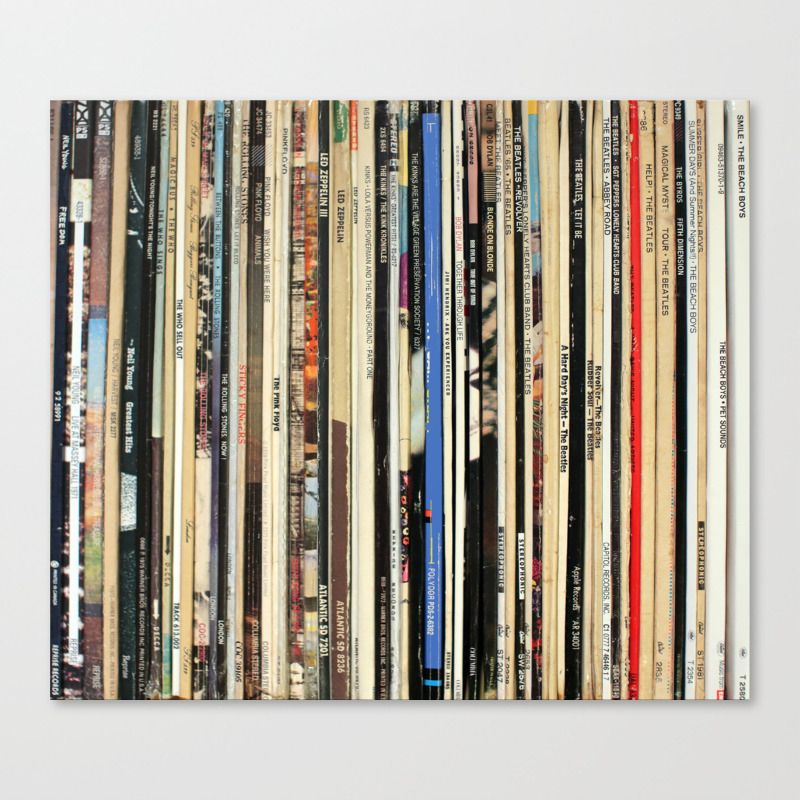 Classic Rock Vinyl Records Canvas Printnmtdot | Society6 In Classic Rock Wall Art (View 9 of 15)