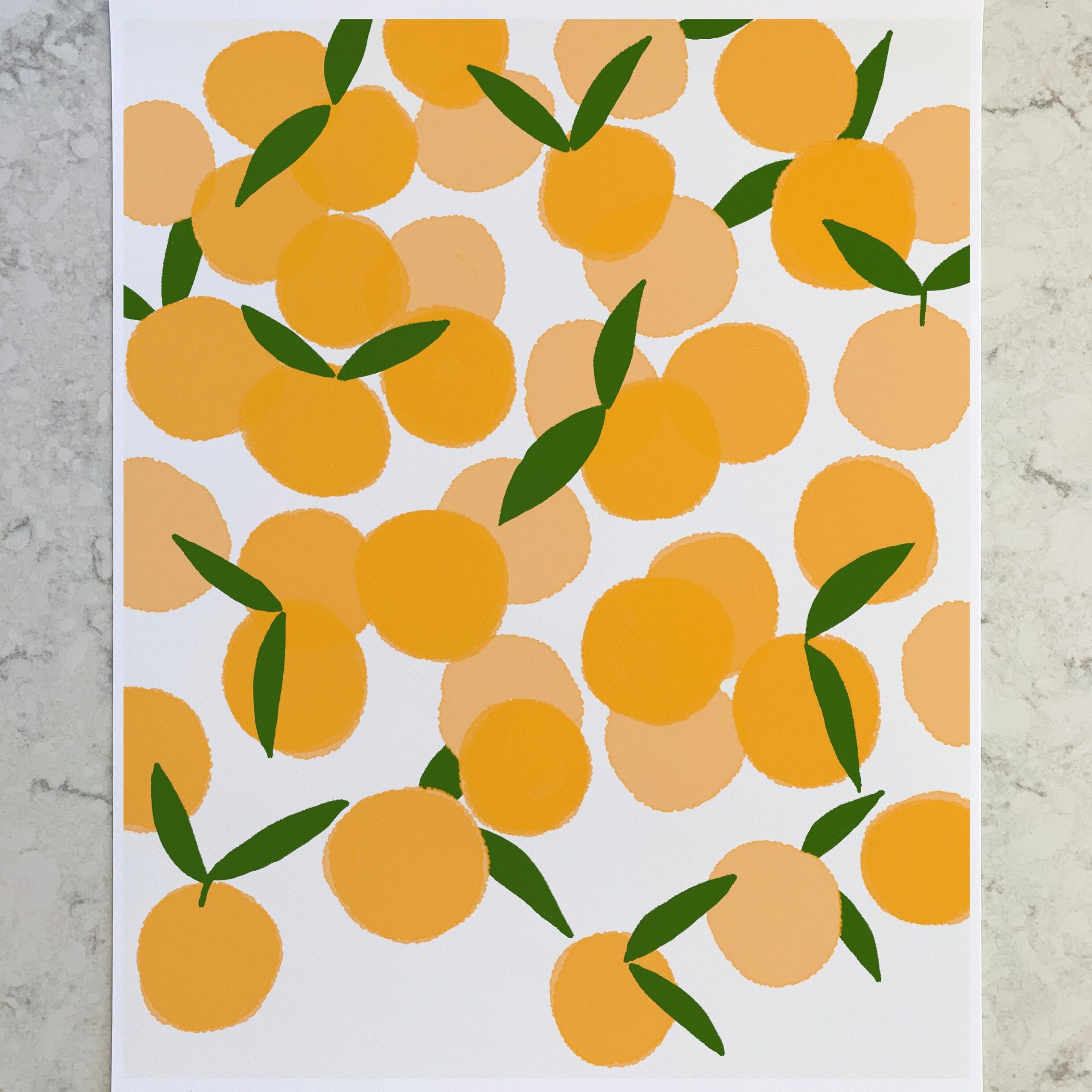 Clementines Fruit Art Print. Signé (View 15 of 15)