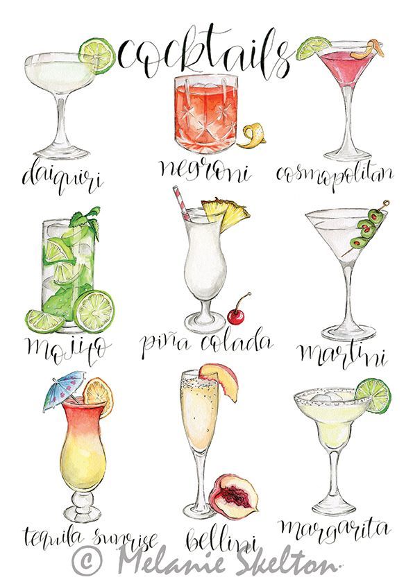 Cocktails A4 Art Print Prints And Posters Wall Art | Etsy Uk | Cocktails  Drawing, Cocktail Illustration, Cocktail Art Intended For Cocktails Wall Art (View 12 of 15)