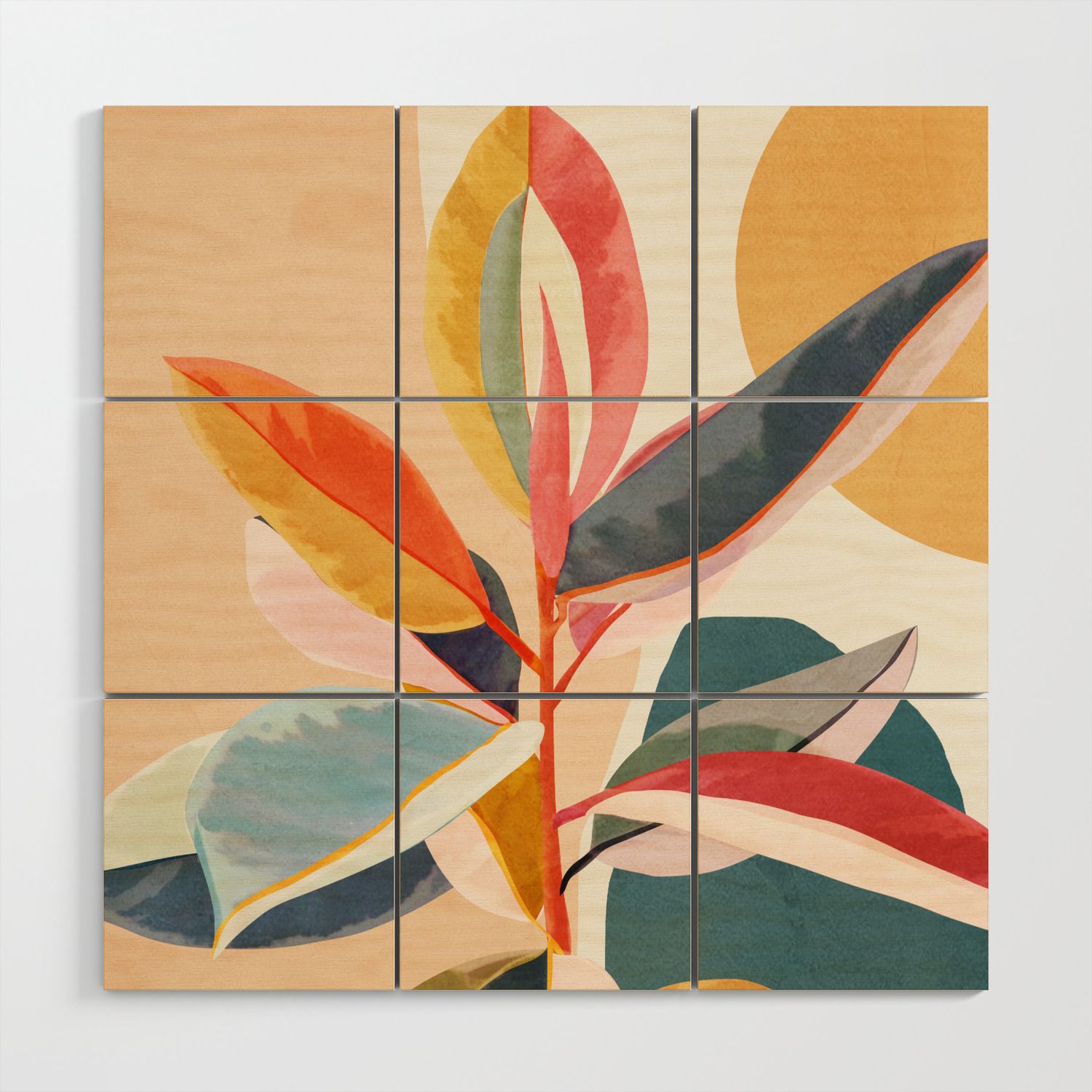 Colorful Branching Out 05 Wood Wall Artcity Art | Society6 With Regard To Colorful Branching Wall Art (View 1 of 15)