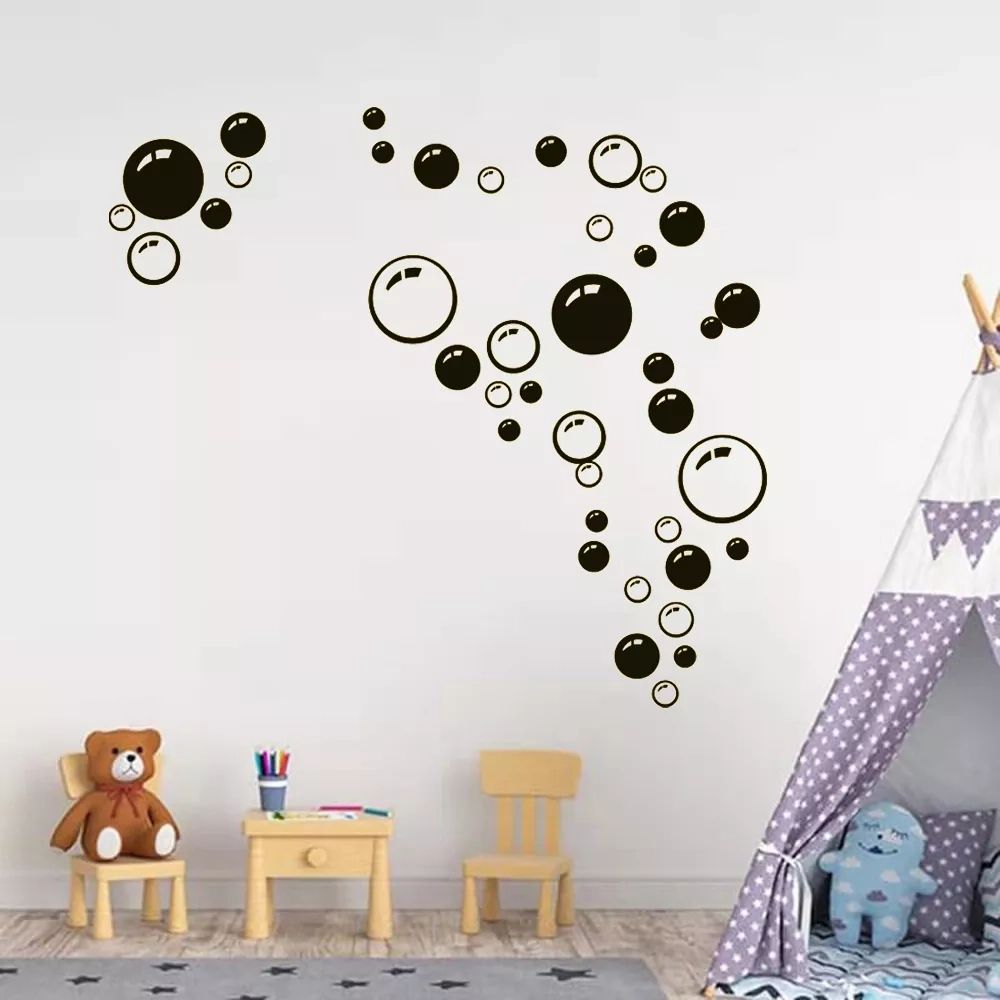 Creative Color Bubble Wall Sticker Kids Room Bathroom Glass Window  Background Decoration Art Decals Stickers Mural Wallpaper – Aliexpress Home  & Garden Throughout Bubble Wall Art (View 7 of 15)