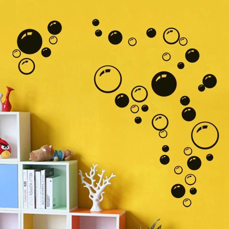 Creative Color Bubble Wall Sticker Kids Room Bathroom Glass Window  Background Decoration Art Decals Stickers Mural Wallpaper – Wall Stickers –  Aliexpress Within Bubble Wall Art (View 3 of 15)