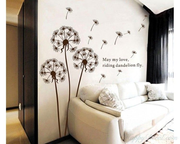 Dandelion Wall Decal With Quotes Vinyl Decals Modern Wall Art Stickers With Regard To Flying Dandelion Wall Art (View 10 of 15)