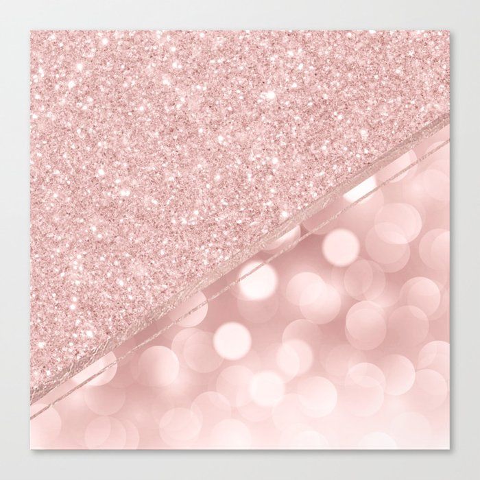 Elegant Girly Blush Pink Bokeh Glam Glitter Canvas Printpink Water |  Society6 For Glitter Pink Wall Art (View 6 of 15)