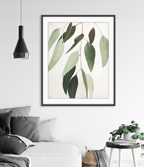 Eucalyptus Leaves Wall Art Print Botanical Print Sage Green – Etsy Italia Intended For Eucalyptus Leaves Wall Art (View 7 of 15)