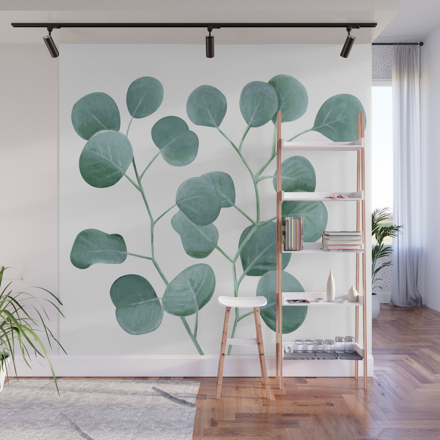 Eucalyptus Leaves Wall Art Print. Silver Dollar Leaf. Botanical Art (View 9 of 15)