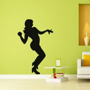 Figures Wall Decals – Wall Decal Disco Dancer | Ambiance Sticker Throughout Disco Girl Wall Art (View 14 of 15)