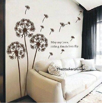 Flying Dandelion Fiori Adesivo Parete Arte Decalcomania Home Decor  Trasparente Rimovibile | Ebay Regarding Flying Dandelion Wall Art (View 1 of 15)