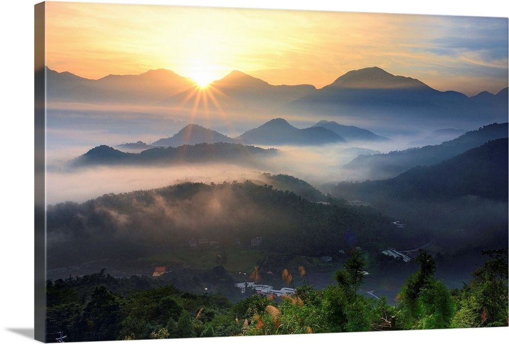 Foggy Mountain At Sunrise Wall Art, Canvas Prints, Framed Prints, Wall  Peels | Great Big Canvas In Mountains In The Fog Wall Art (View 14 of 15)