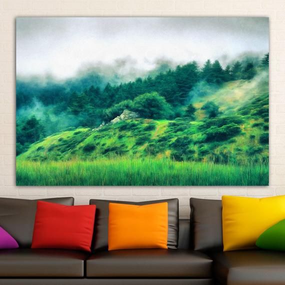 Forest Canvas, Forest Large Wall Art, Forest Poster, Green Forest Print,  Forest Landscape Painting, Forest Picture, Forest Room Decor – Printbro Regarding Forest Wall Art (View 11 of 15)