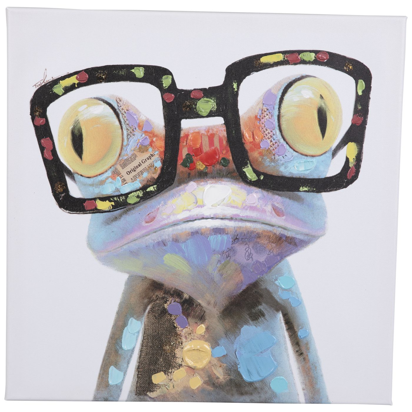 Frog With Glasses Canvas Wall Decor | Hobby Lobby | 1964279 With Frog Wall Art (View 13 of 15)