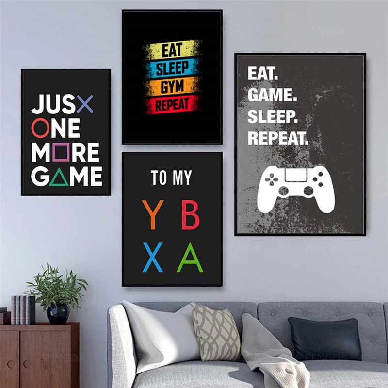 Fun Video Games Wall Art Paintings Printed On Canvas For Game Zone –  Canvaspaintart Pertaining To Games Wall Art (View 1 of 15)