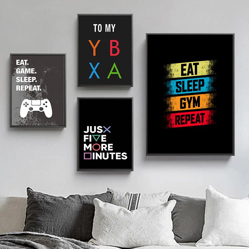 Fun Video Games Wall Art Paintings Printed On Canvas For Game Zone –  Canvaspaintart Within Games Wall Art (View 9 of 15)