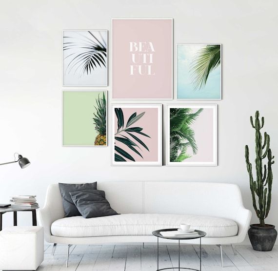 Gallery Wall Set Tropical Print Wall Art Set Poster Set Of – Etsy Italia With Regard To Poster Print Wall Art (View 3 of 15)
