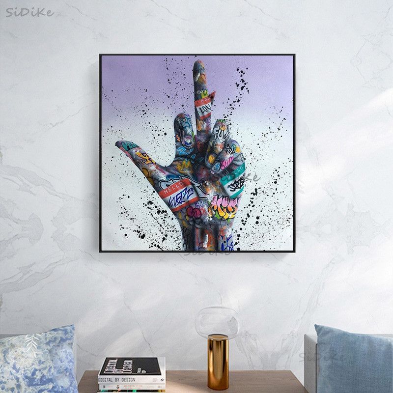 Gesture Inspirational Graffiti Art Posters And Prints Hip Hop Canvas  Painting On The Wall Art Picture For Living Room Decor – Buy Graffiti Art  Posters,Hip Hop Canvas Painting,Gesture Inspirational Product On Alibaba Regarding Hip Hop Design Wall Art (View 15 of 15)
