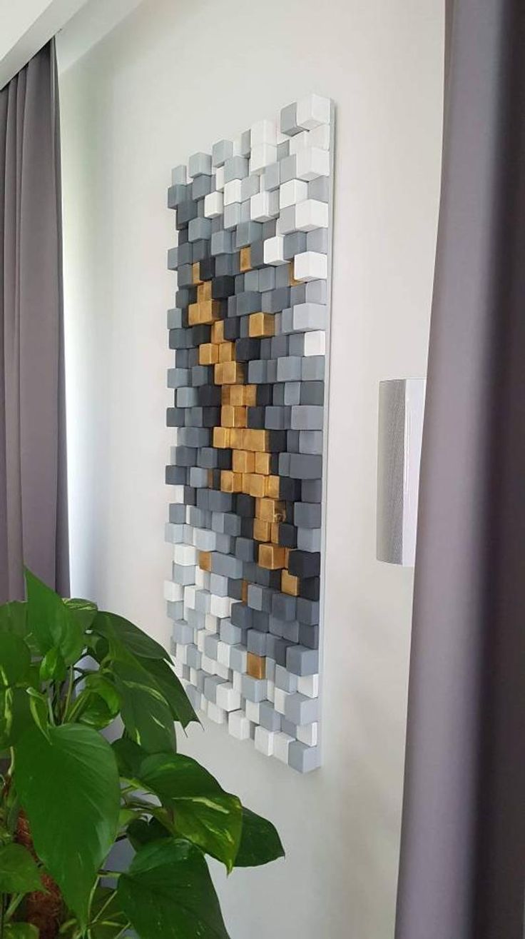 Gold Mine 47X19Inches Wood Wall Art 3D Sculpture Wooden – Etsy | Wood Wall  Art Diy, Geometric Wall Art, Wood Wall Art Intended For Gold And Teal Wood Wall Art (View 13 of 15)