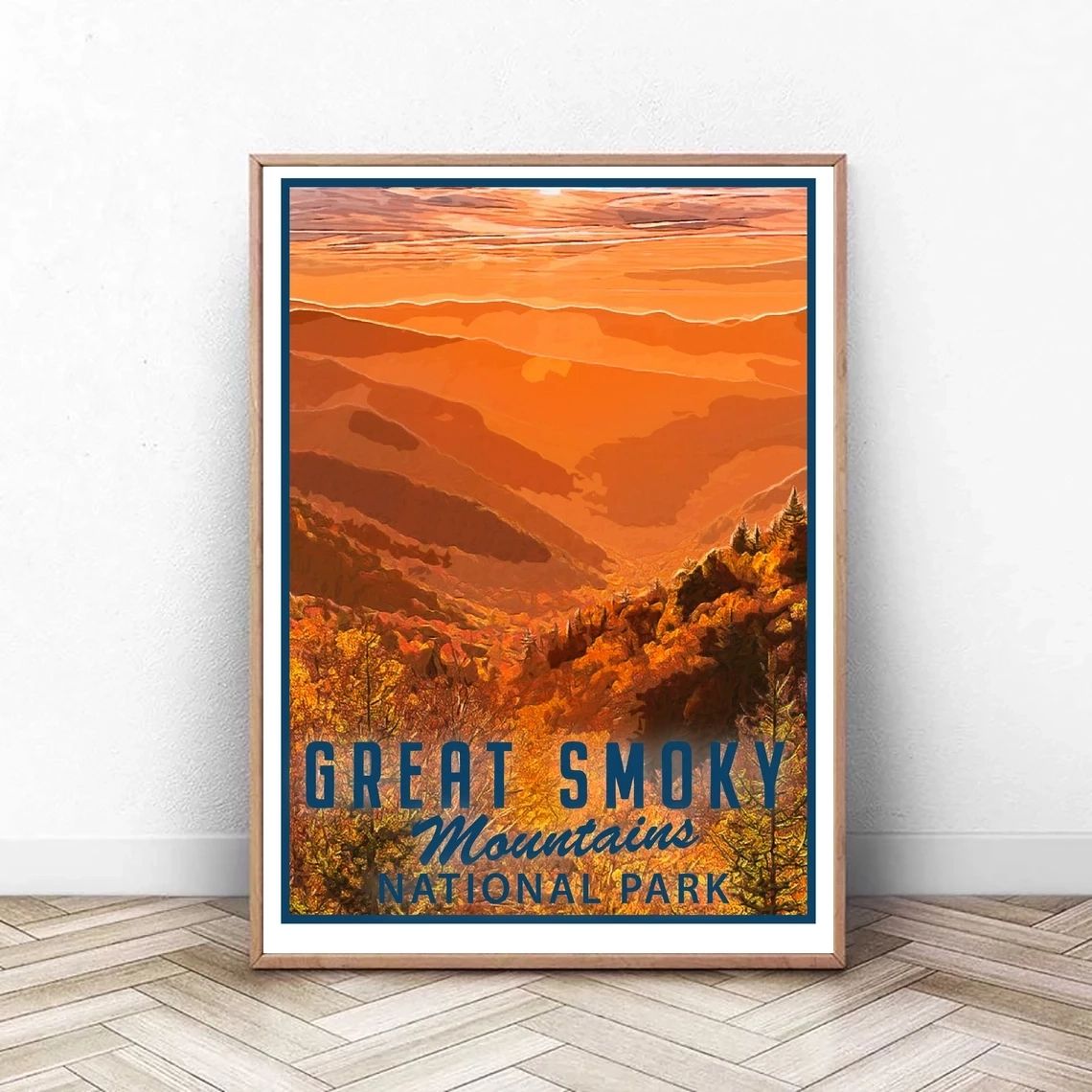 Great Smoky Mountains National Park Poster Da Viaggio, Poster In Stile  Serigrafico Vintage, Wall Art, Viaggi, Vacanze, Souvenir|Pittura E  Calligrafia| – Aliexpress For Smoky Mountain Wall Art (View 8 of 15)