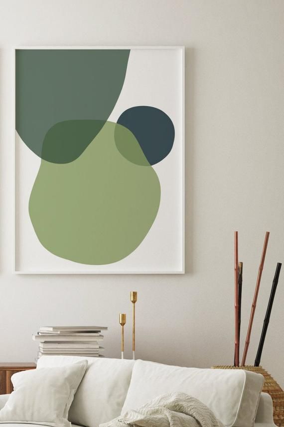 Green Abstract Geometric Simple And Minimalist Wall Art (View 13 of 15)