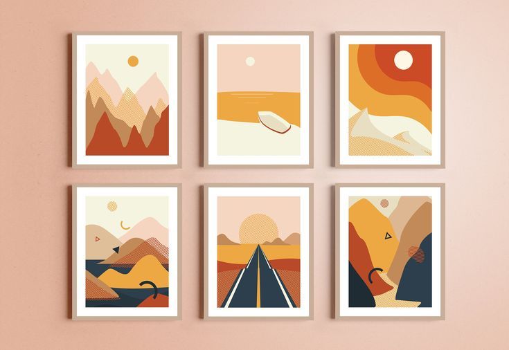 Haus And Hues Abstract Minimalist Landscape Wall Art Prints – Etsy | Wall  Art Prints, Modern Wall Art Prints, Poster Wall Art Within Minimalist Landscape Wall Art (View 14 of 15)