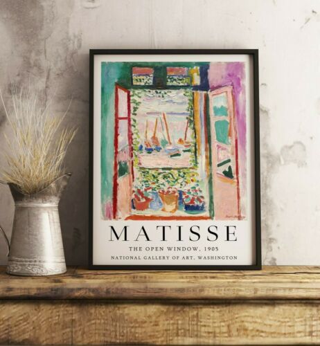 Henri Matisse Exhibition Poster Print, The Open Window, Wall Art Decor,  Print | Ebay Inside The Open Window Wall Art (View 13 of 15)