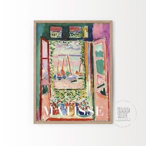 Henri Matisse The Open Window Pink Art Matisse Poster – Etsy Uk Regarding The Open Window Wall Art (View 5 of 15)