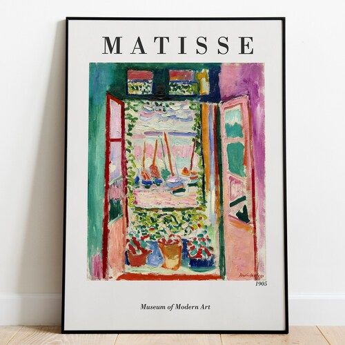 Henri Matisse The Open Window Printable Wall Art Digital – Etsy Israel Intended For The Open Window Wall Art (View 9 of 15)