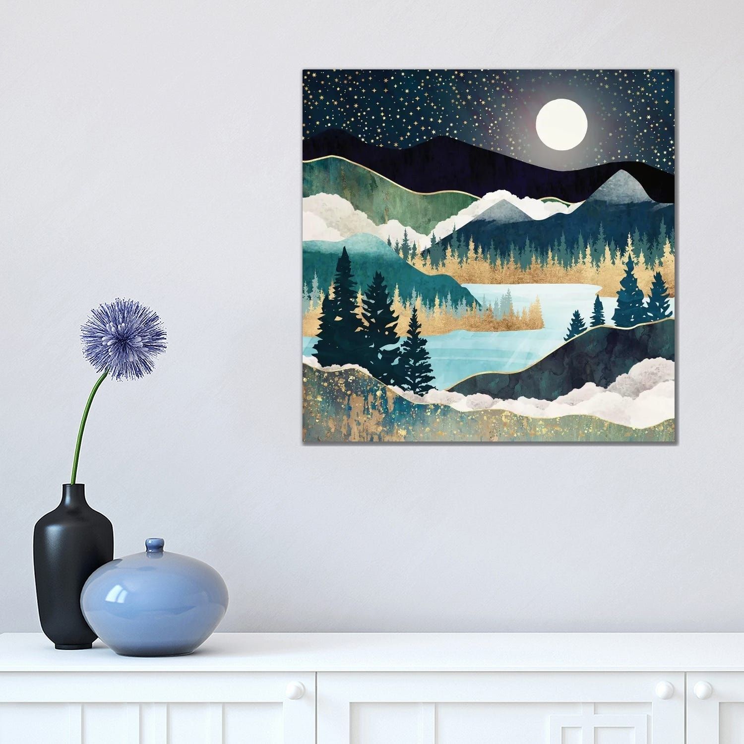 Icanvas "Star Lake"Spacefrog Designs Canvas Print – Overstock – 32867292 Within Star Lake Wall Art (View 9 of 15)