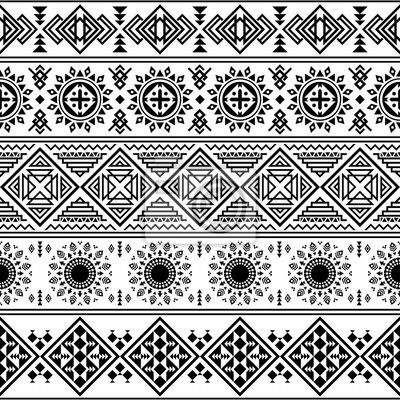 Ikat Geometric Ethnic Tribal Pattern (View 11 of 15)