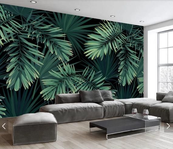 Jungle Palm Leaves Wallpaper Murals Tropical Leaves Wall Mural 3D Printed Wall  Art Decals Photo Wall | Mural Wallpaper, Leaf Wallpaper, Green Leaf  Wallpaper With Tropical Leaves Wall Art (View 10 of 15)